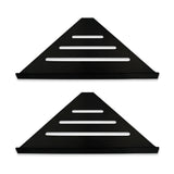 Triangular Shower Corner Shelf, 2 units Black Matt