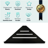 Triangular Shower Corner Shelf, 2 units Black Matt